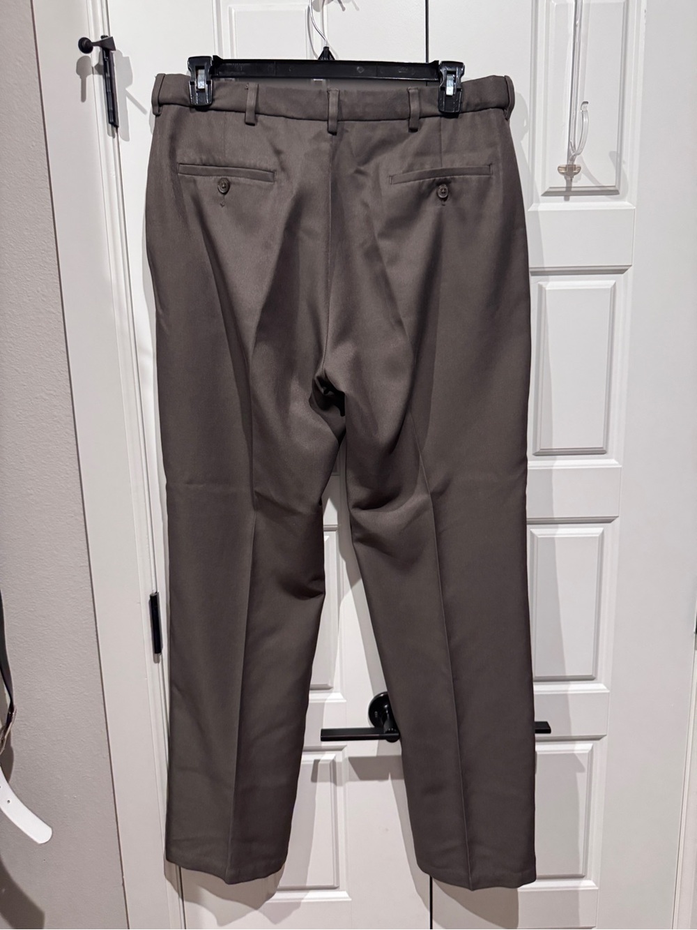 Haggar Men's Dress Pants in  Olive Brown 36 x 34 - Picture 2 of 5